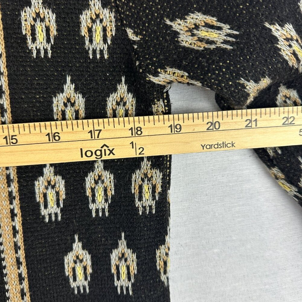 CENY WOMEN'S RUG PRINT ACRYLIC SWEATER LONG SLEEVE BUTTO-UP VINTAGE SIZE S - Picture 7 of 9